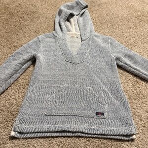 Faherty Baja Beach Poncho Whitewater Hoodie Size 6